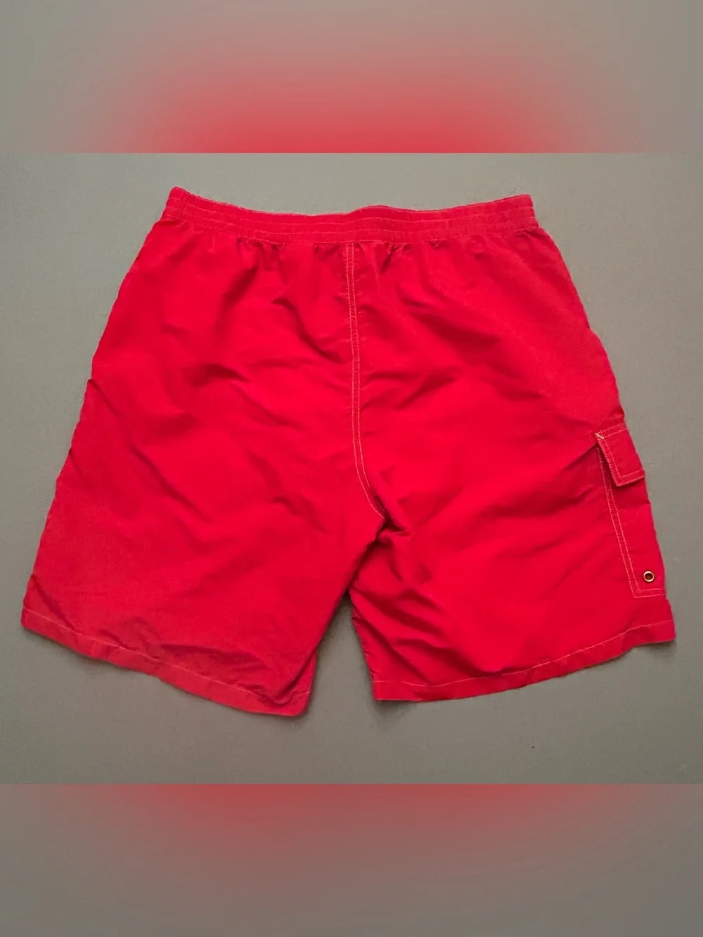 Polo by Ralph Lauren Red Men's Swim Board Shorts‎ with Contrast Drawstring